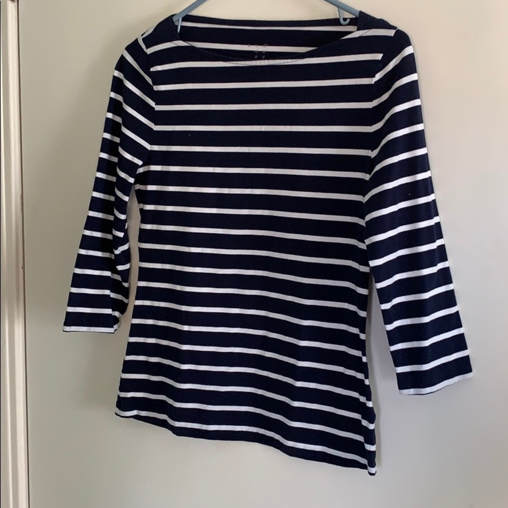 Navy striped top